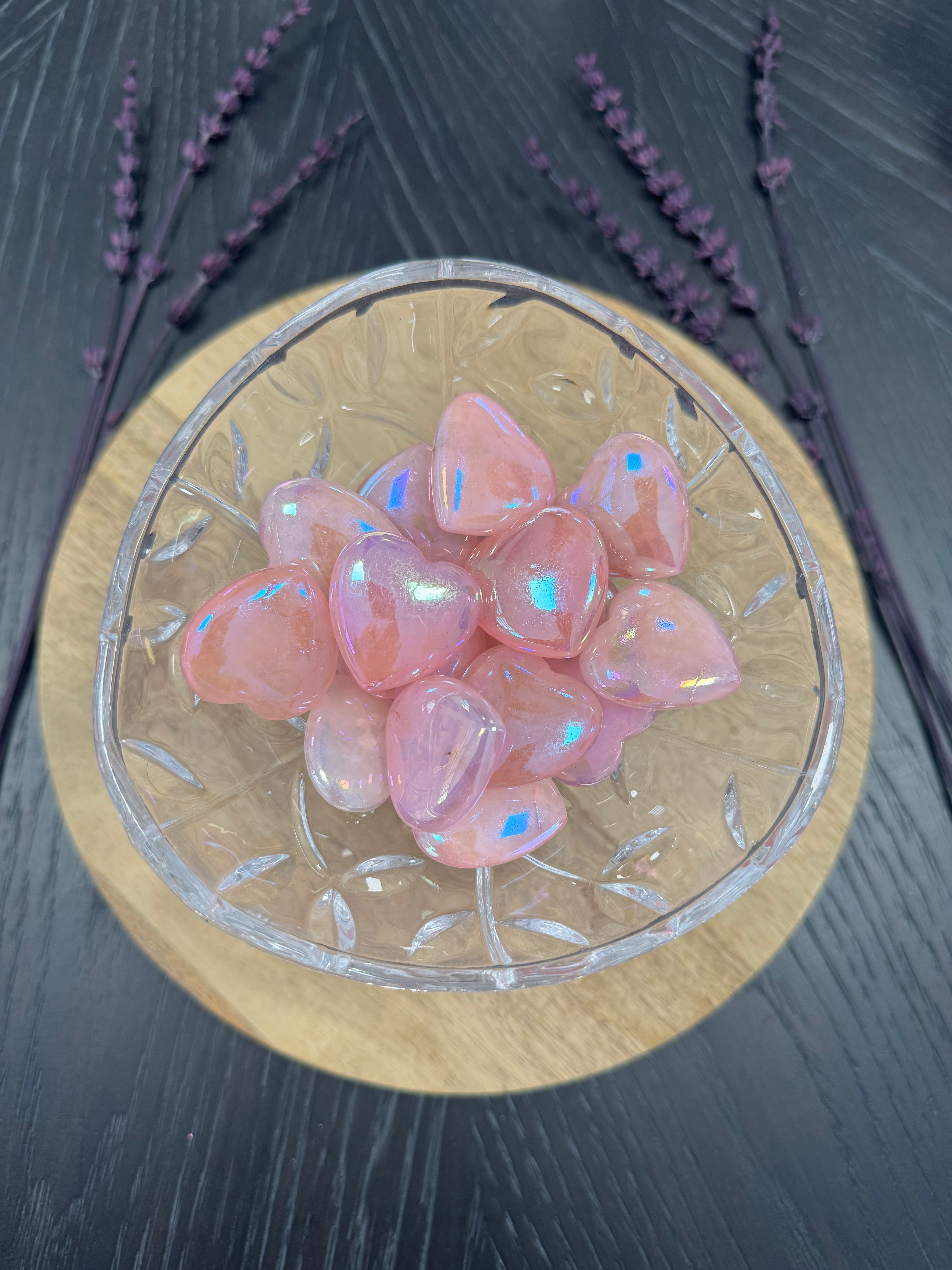 Corazón cuarzo Rosa Aura Angelical